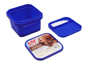 Contenedor con tapa y cuchara de plástico IML de 1200ml, CX026
