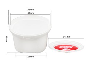 Contenedor con tapa IML de 700ml, CX038 (redondo)