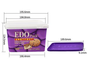 Contenedor con tapa IML de 3800ml, CX077 (cuadrado)