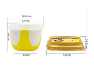 Contenedor con tapa IML de 80ml (vaso cuadrado de dos colores), CX104