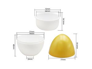 Contenedor con vaso interior IML de plástico (forma de huevo), CX126