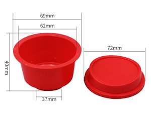 Vaso con tapa IML de 80ml, CX010 (rojo)