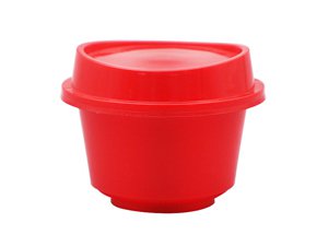 Vaso con tapa IML de 80ml, CX010 (rojo)