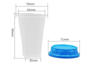 Vaso con tapa IML de 180ml, CX057