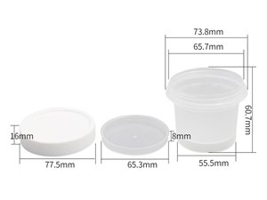 Vaso con tapa IML de 100ml, CX074A