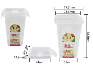 Vaso con tapa IML de 300ml, CX083