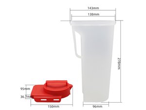Vaso con tapa IML de 2000ml, CX084