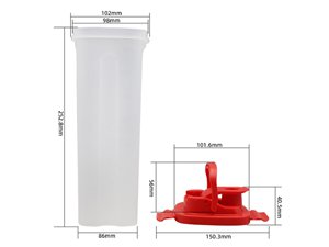 Vaso con tapa IML de 1500ml, CX031A
