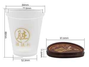Vaso con tapa IML de 300ml