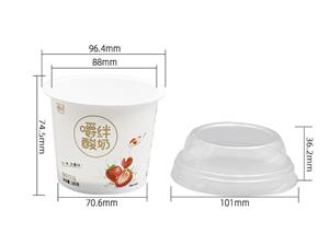 Vaso con tapa IML de 320ml (para yogur), CX129